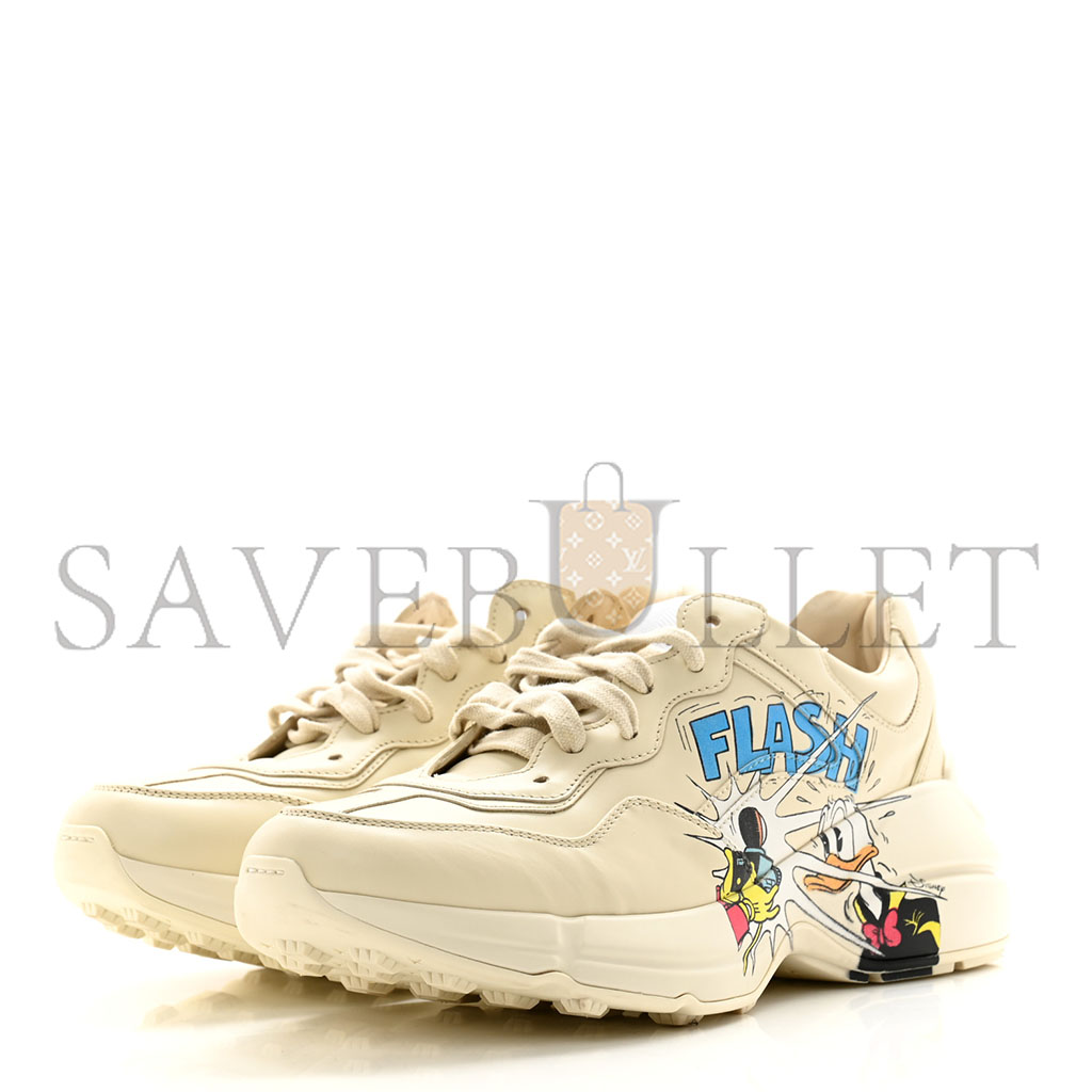 GUCCI X DISNEY CALFSKIN DONALD DUCK RHYTON SNEAKERS 646509